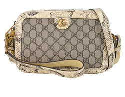 GG Crossbody, Canvas/Python, Beige/Cream, 710861, DB/S, 3*